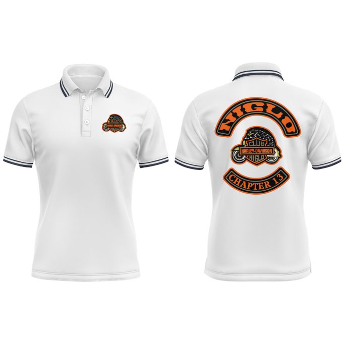 Polo Homme contrasté Blanc - CLUB NIGLO