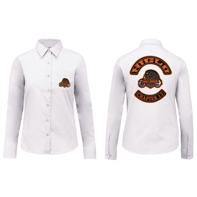 Chemise Femme légère à Manches Longues Blanc - CLUB NIGLO