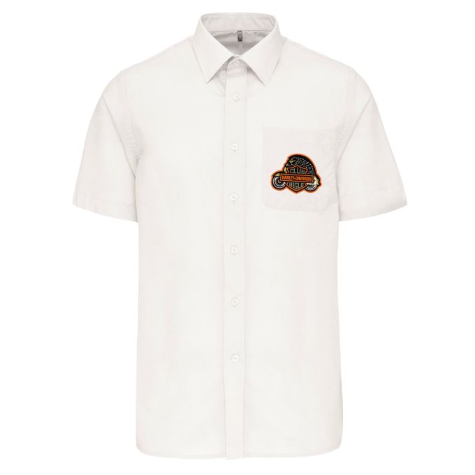 Chemise Homme légère à Manches Courtes Blanc - CLUB NIGLO